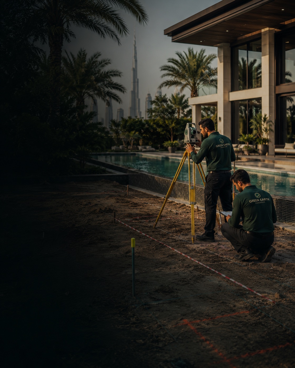 Site survey process visual for Green Earth