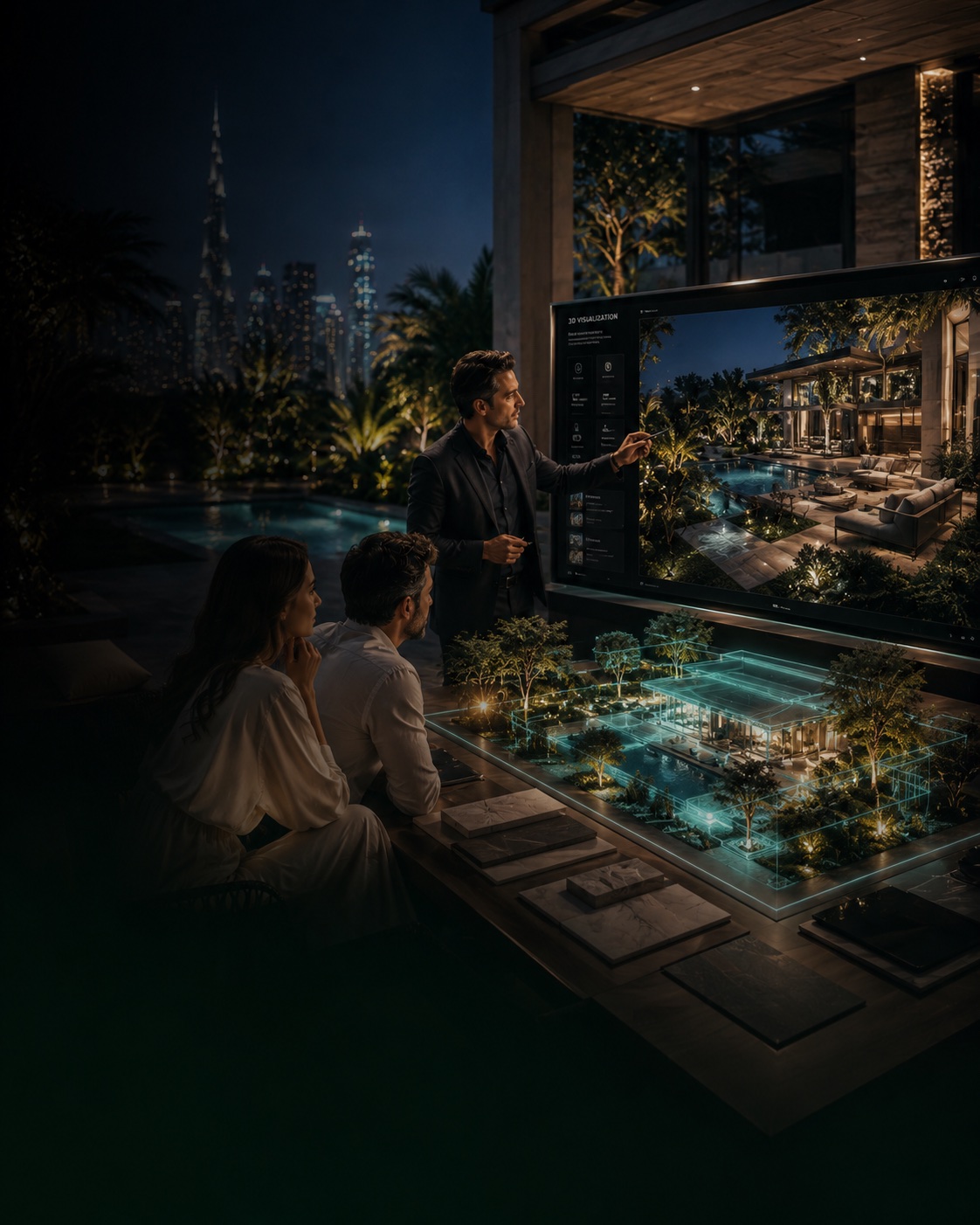 Design and 3D visualization process visual for Green Earth