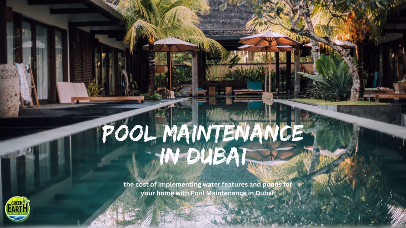 What are the cost of implementing water features and ponds for your home with Pool Maintenance in Dubai
