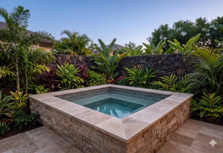 Jacuzzi installation for luxury outdoor living in Dubai