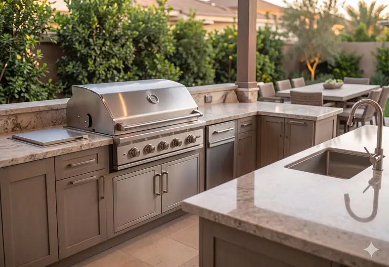 Outdoor kitchen and BBQ design in Dubai