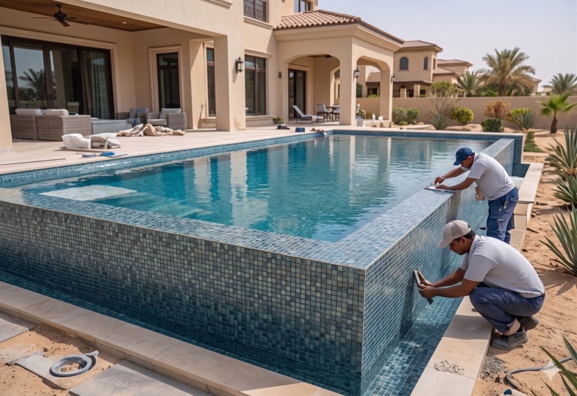 Swimming Pool Construction in Abu Dhabi: Villa Cost, Approvals and Maintenance Guide - Green Earth Dubai